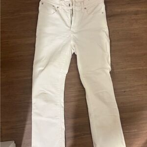 Madewell White Mid Rise Kick Out Jeans Size 27